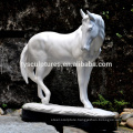 life size European antique city decoration stone marble animal horse sculpture for outdoor park piazza